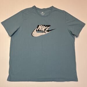 Nike T-Shirt Men’s 2XL Light Blue Graphic Tee Short Sleeve Casual
